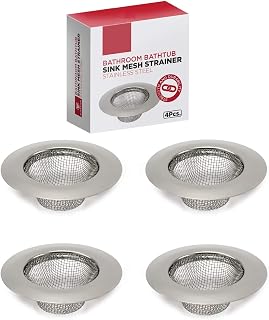 4pcs Bathroom Bathtub Sink Mesh Strainer Stainless Steel (Pack of 4)