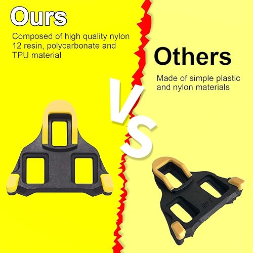 Miniatura 11 de NAACOO Tacos de bicicleta - Compatible con pedales Shimano SPD-SL / SM-SH10 SH11 SH12 Cleats, interior y exterior Peleton pedales de ciclismo