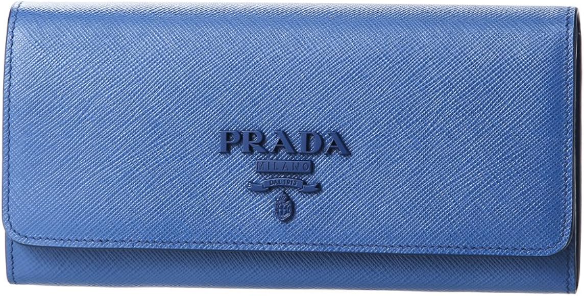プラダ青ブルー長財布