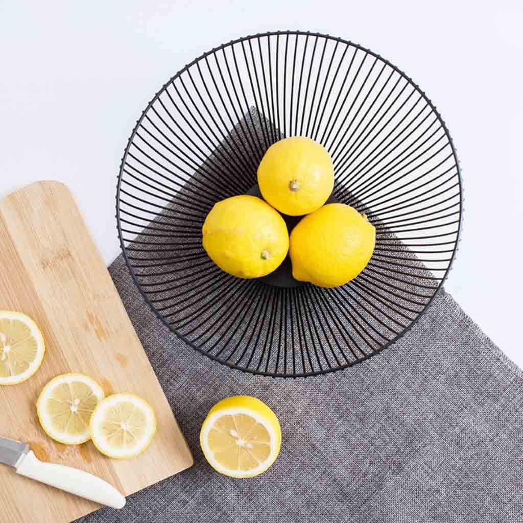 🔥 Cashback up to 70% Countertop Fruit Basket Bowl Storage, KANGMOON Metal Wire Fruit Vegetable Snack Tray Bowl Basket Kitchen Storage Rack Holder for Bread, K Cup, and Decorative Items, Iron (Black)