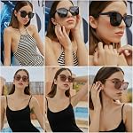 FEISEDY Oversized Polarized Square Sunglasses for Women Men Trendy Classic Simple Sunglasses B1068
