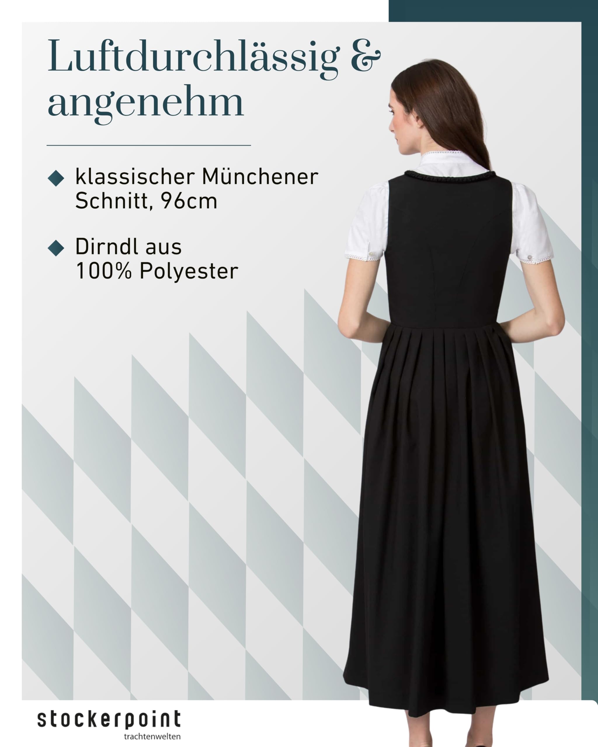 Stockerpoint Damen Zenta3 Maxi Dirndl ohne Schürze (1er Pack)