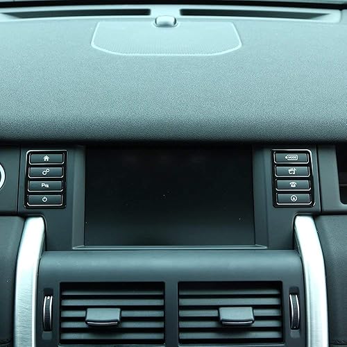Miniatura 4 de YIWANG Marco de botón multifunción ABS cromado para Land Rover Discovery Sport 2015-2019 Accesorios de coche (negro)