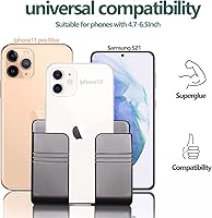 Vista 2 de CEI&BPY Soporte para teléfono de montaje en pared, soporte para teléfono con autoadhesivo. Soporte de teléfono para carga y RV para iPhone y Android