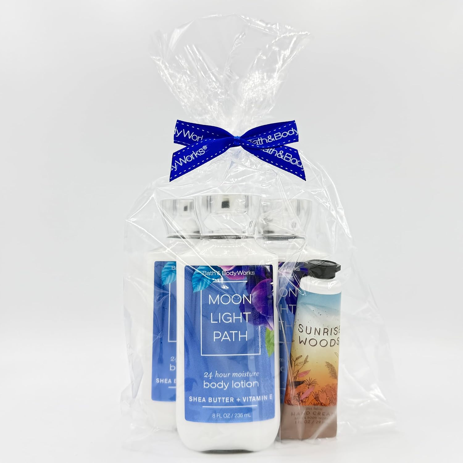 Bath & Body Works Moonlight Path 4-Piece Gift Set | Set of Three Body Lotions and One Sunrise Woods Hand Cream