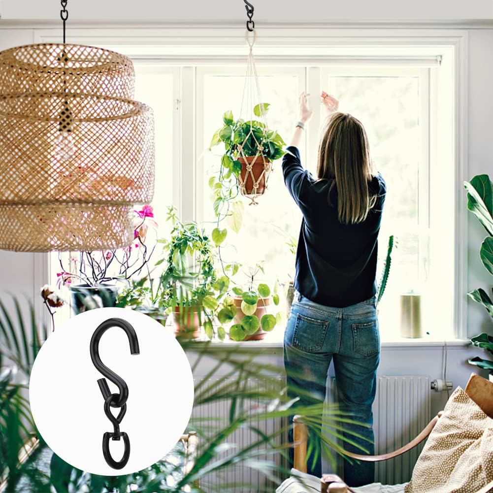 6Pcs Swivel Plant Hanger Hooks S Shaped Heavy Duty Hanging Plant Swivel