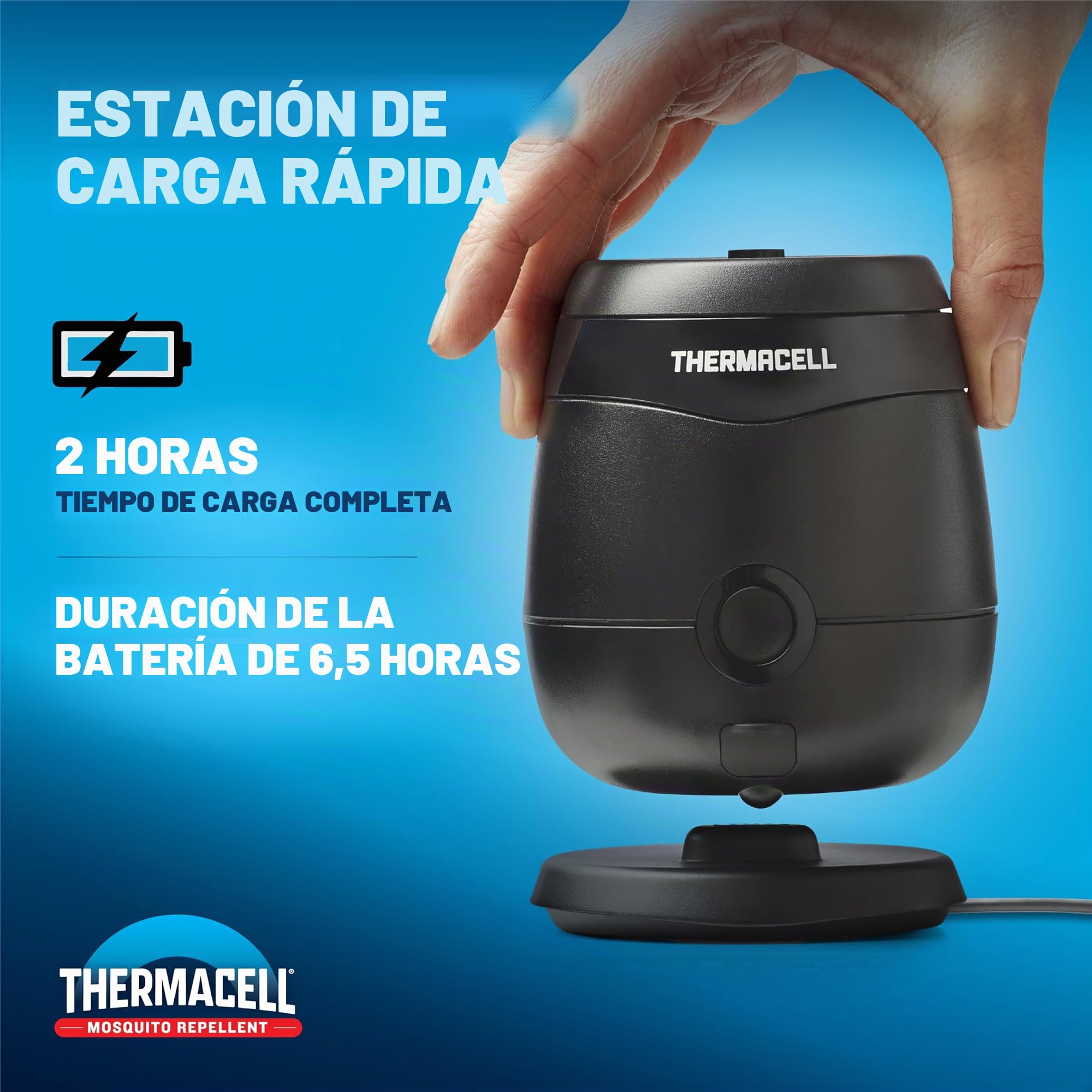 Thermacell E65XA - Repelente de Mosquitos Recargable con estación de Acoplamiento