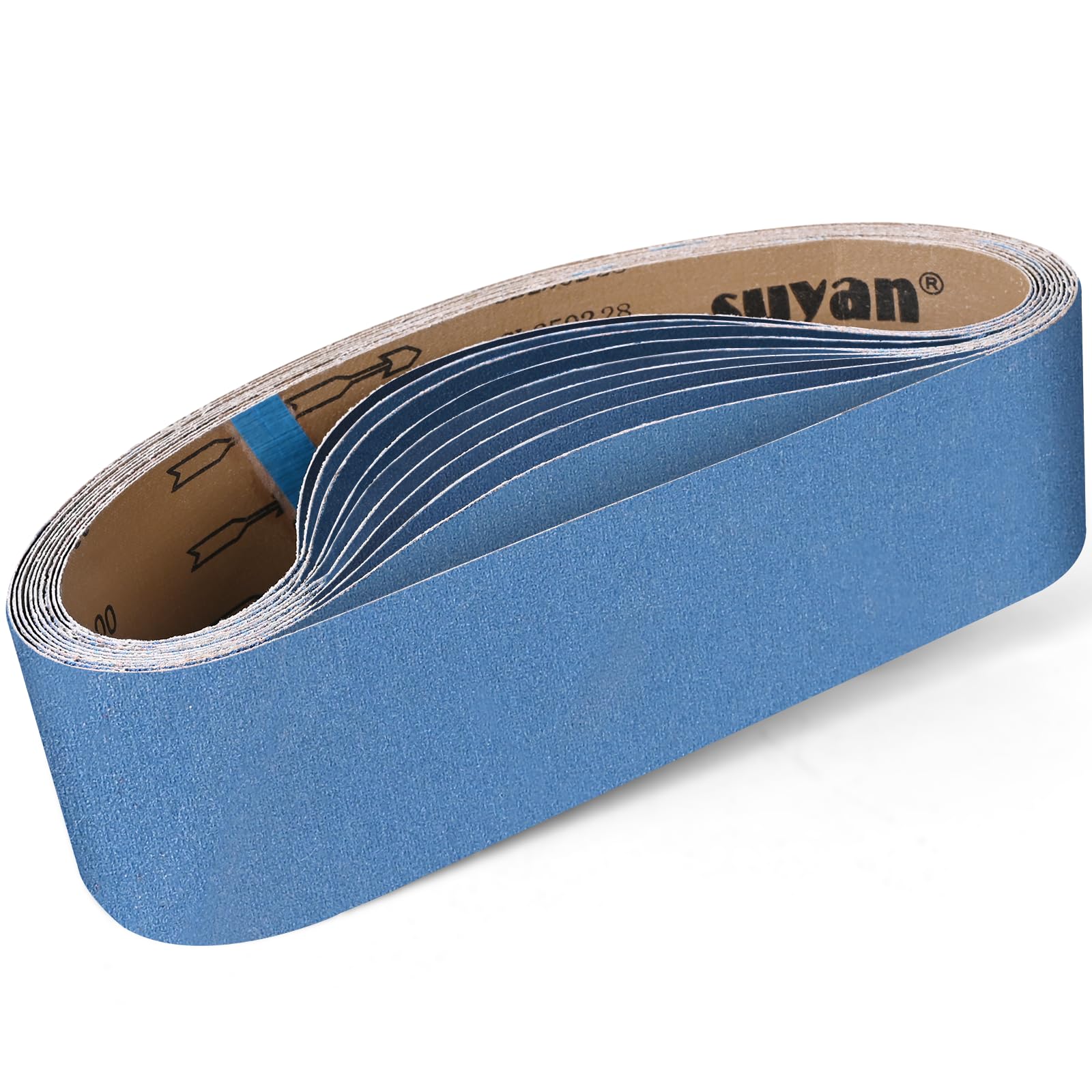 Shineboc Sanding Belt 100 x 915 mm, 10PCS Sander Belts 400 Grit for Polishing Metal Wood