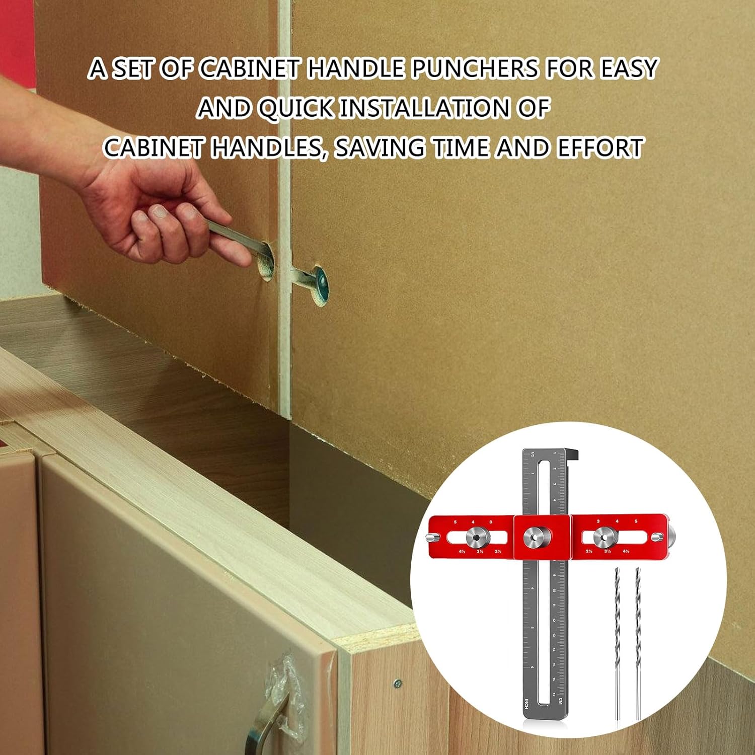 Cabinets Hardware Handle Jigs Aluminum Cabinet Template Tool Woodworking Drilling Hole Doweling Guide Puncher Locator