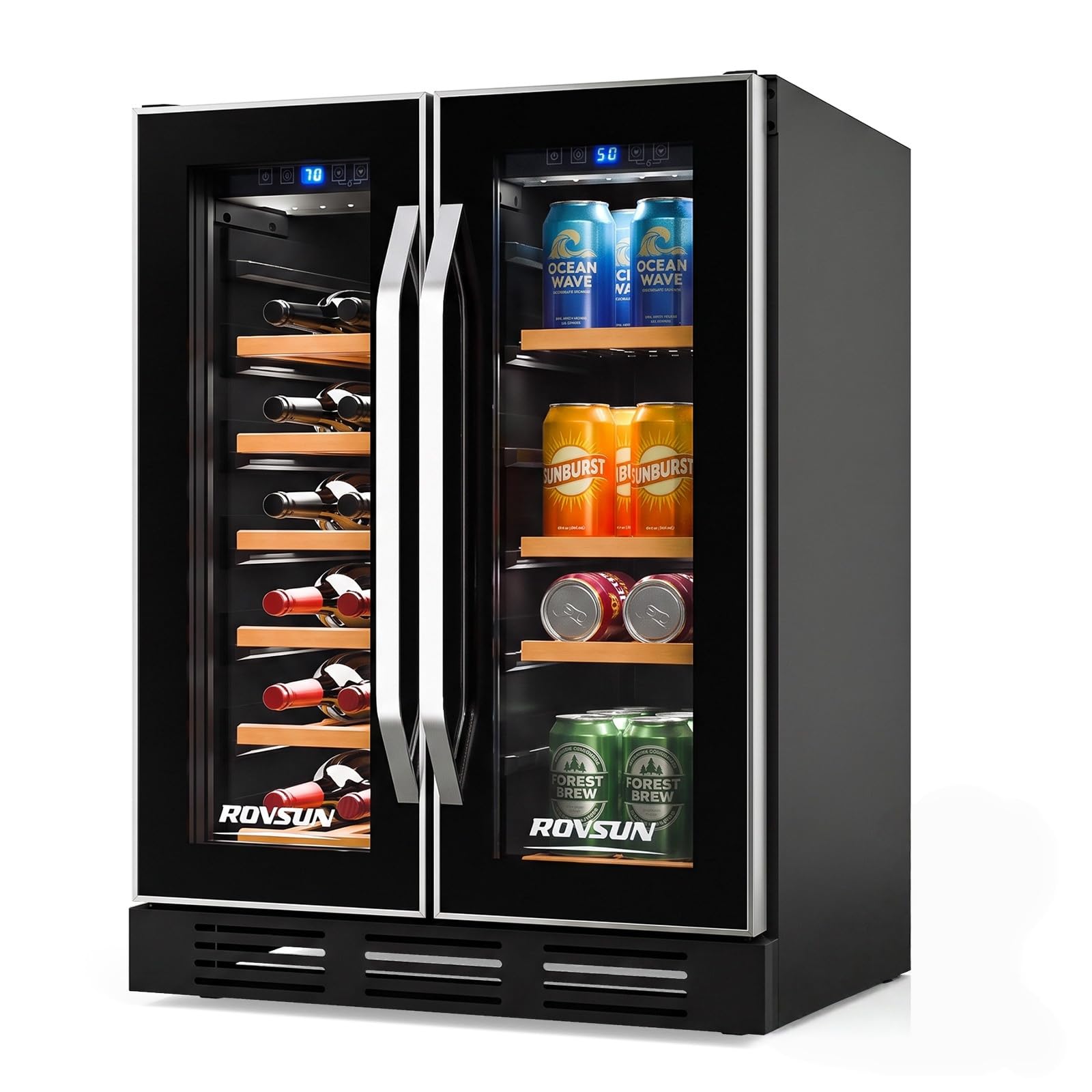 ROVSUN dualwine34 Wine Cooler White