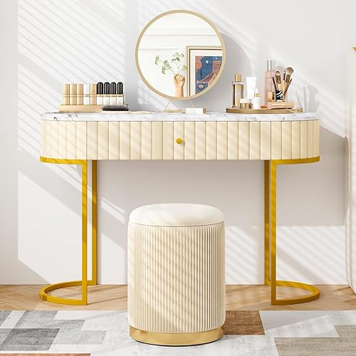 Miniatura 3 de Giantex Otomana con almacenamiento, juego de 2 otomanas de almacenamiento, 1 mesa auxiliar otomana grande y 1 pequeña, taburete redondo tapizado de