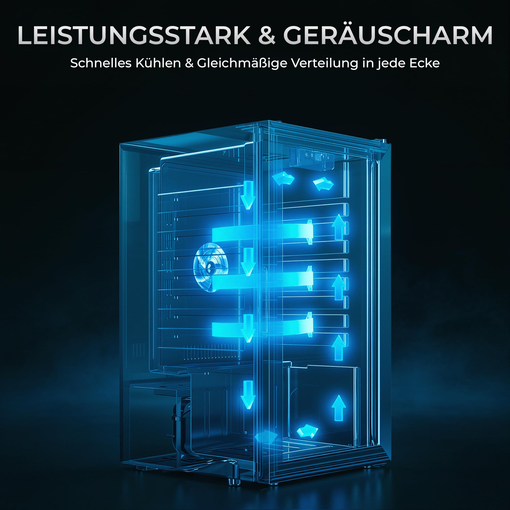 TRIUMPHKEY 86L Getränkekühlschrank Edelstahl-Türrahmen gleichmäßige Kühlung frostfrei 4 Ablagen 130 Dosen