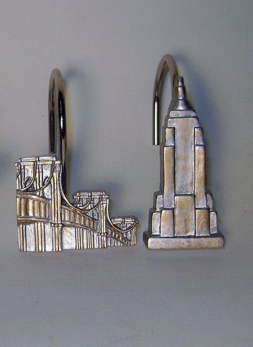 Shower Curtain Hooks New York City Icons