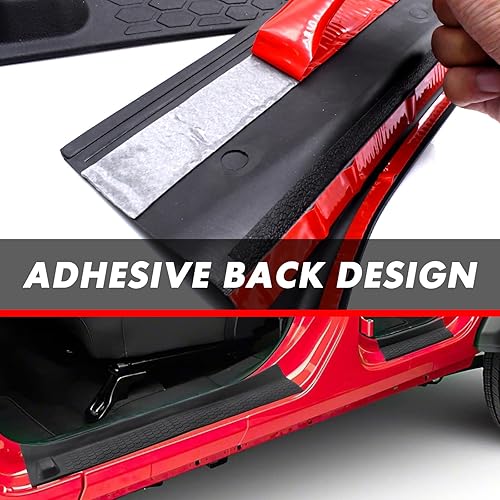 Miniatura 5 de Kit de protectores de umbral de puerta para Jeep Wrangler JLGladiator JT 2018-2024, protector de entrada de puerta de goma negro para Jeep Wrangler