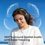 HAYLOU S40 Noise Cancelling Headphones Bluetooth Wireless, 50dB Hybrid ANC Multiple Modes, 5 HD Mics Call, LDAC Hi-Res Wireless Audio, 90H Playtime, Custom EQ via App, Bluetooth 6.0 Multipoint Connect