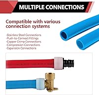 Vista 5 de EFIELD 3/4 Inch 100 ft Pex A Pipe/Tubing BLUE Color for Potable Water-Plumbing Application with a Pipe Cutter,(YB100)