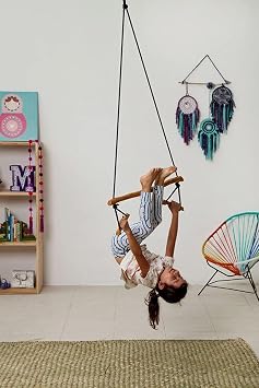 Bundera Basic Wood Sensory Trapezoidal Swing Children Gymnastics Activity Development Swing