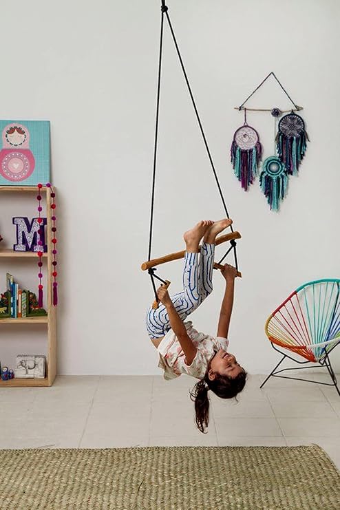 Bundera Basic Wood Sensory Trapezoidal Swing Children Gymnastics Activity Development Swing