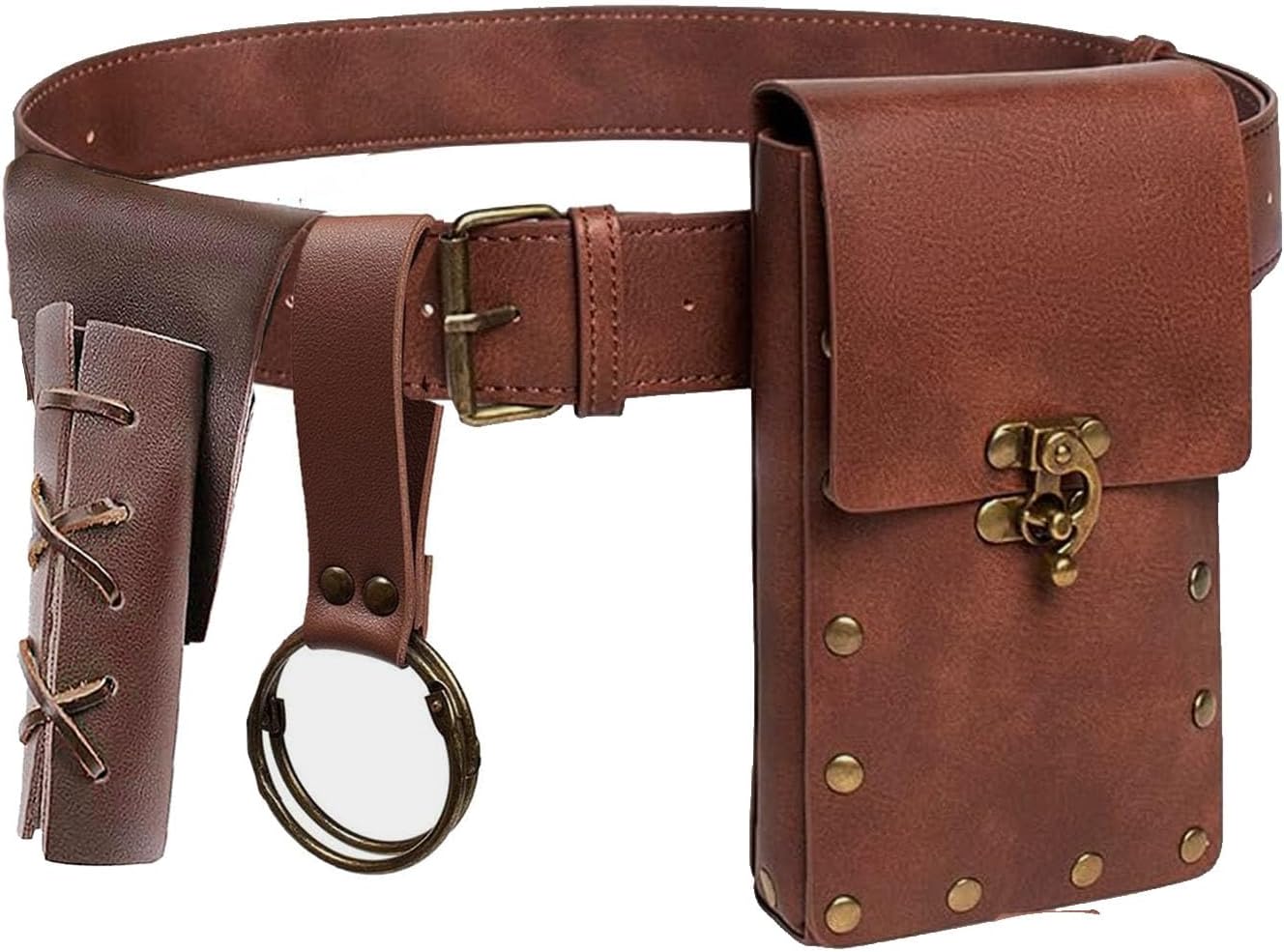 Belt Pouch Waist Bag Fanny Pack Steampunk Phone Holder Medieval Bag Leather Belt Renaissance Cosplay Costume Accessories