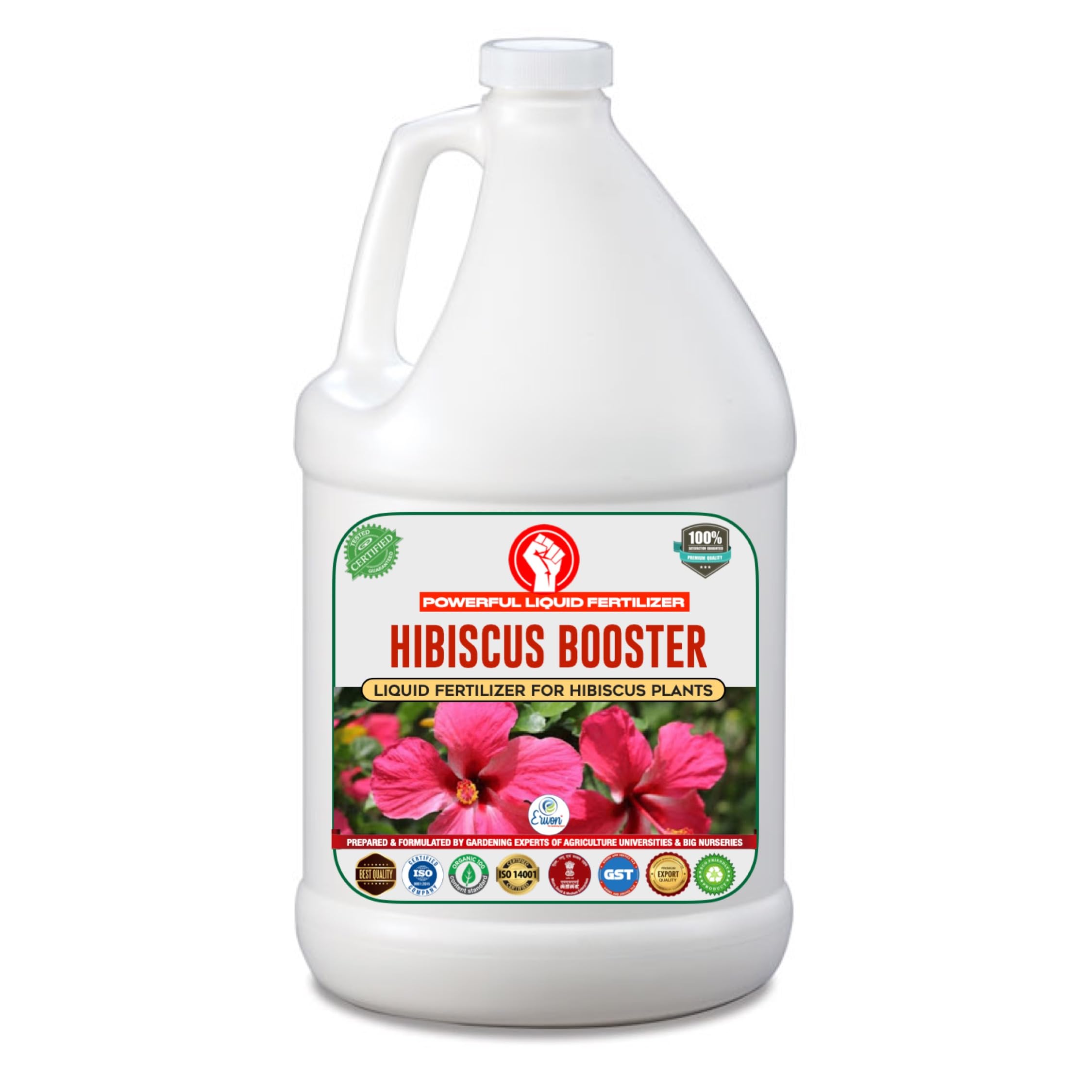 Erwon® Hibiscus Booster, Premium Essential Powerful Liquid Fertilizer for the Best Growth of Hibiscus Plants with Flowering Nutrients and Charged Micro-organism (1000 ml)-image-39