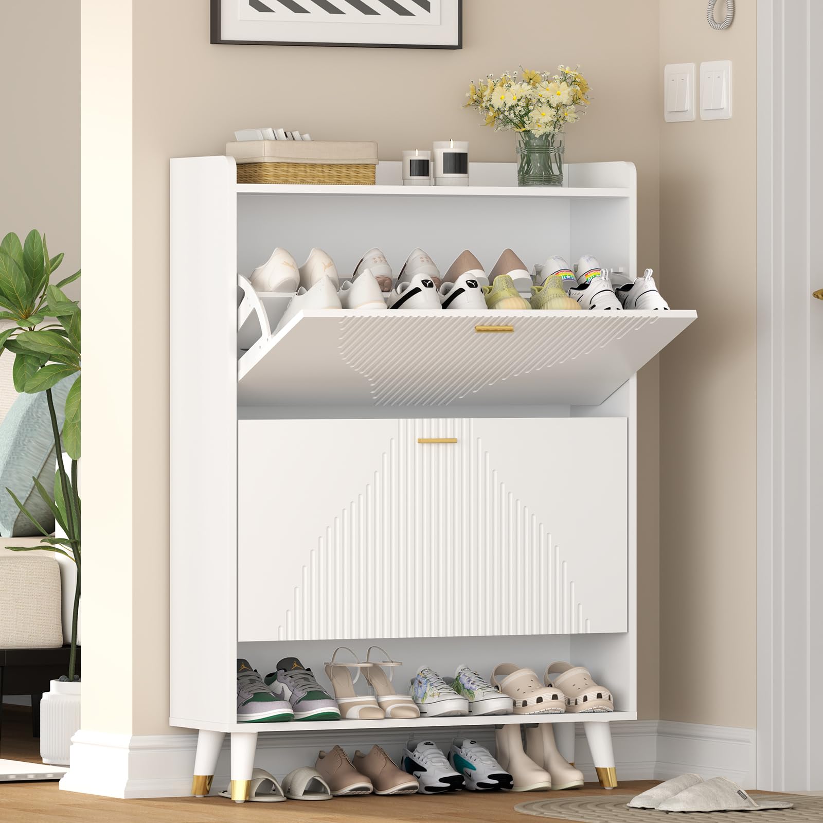 Amazon.com: Wakefit Shoe Storage Cabinet for Entryway Slim, Shoe ...