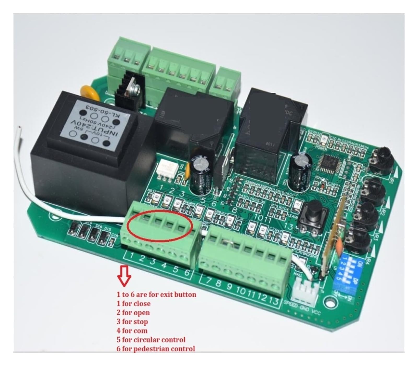 Elektrischer TüRöFfner, Universal-Version Schiebetor-Motoröffner, Motherboard-Karte, ersetzte Platine, 433,92 MHz, Rolling-Code-Fernbedienung(4 remote control kit)