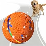 Interactive Dog Toy Ball,Bouncing Ball with Light,Automatic Moving, Bouncing and Rotating Ball for Dog Enrichment & Stimulation, 3 Modes, E-TPU Material Dog Toys for Large and Medium Dogs (blud)