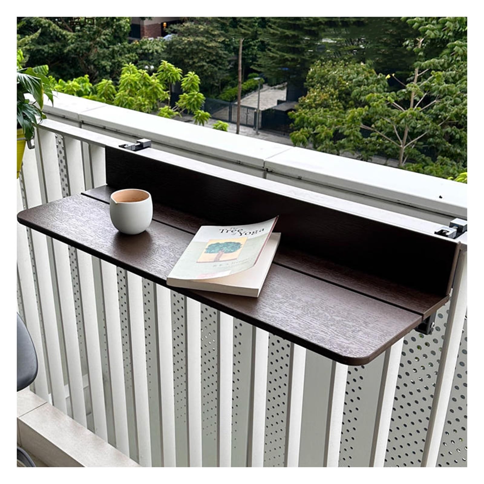 ZHANGGL Folding Balcony Railing Hanging Planter - Multi-Functional Garden Decor for Outdoor & Indoor Use, Perfect for Terraces & Patios (L60*W27cm / L23.6*W10.6in)