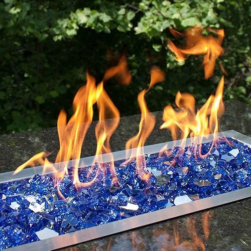 Miniatura 8 de Celestial Fire Glass - Vidrio templado para fuego en tarro de 10 libras con asa de transporte, diseñado para hogueras de gas y chimeneas