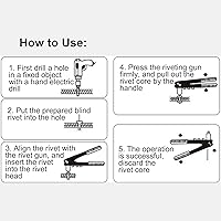 Vista 7 de BT‑606 - Herramienta de tuerca de remache, remachadora manual con sistema de ajuste de tuercas M3 M4 M5 M6 M8 remaches tuercas