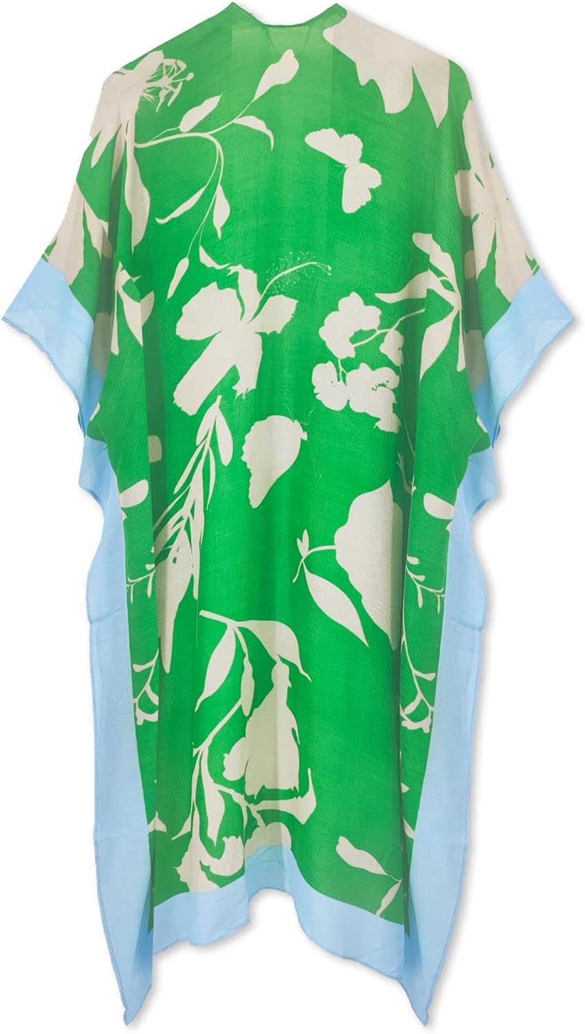 Spicy Sandia Kimonos for Women Floral Beach Cover Up Loose Swimsuit Bathing Suit Coverup Cardigan for Summer Swimwear - Image 2