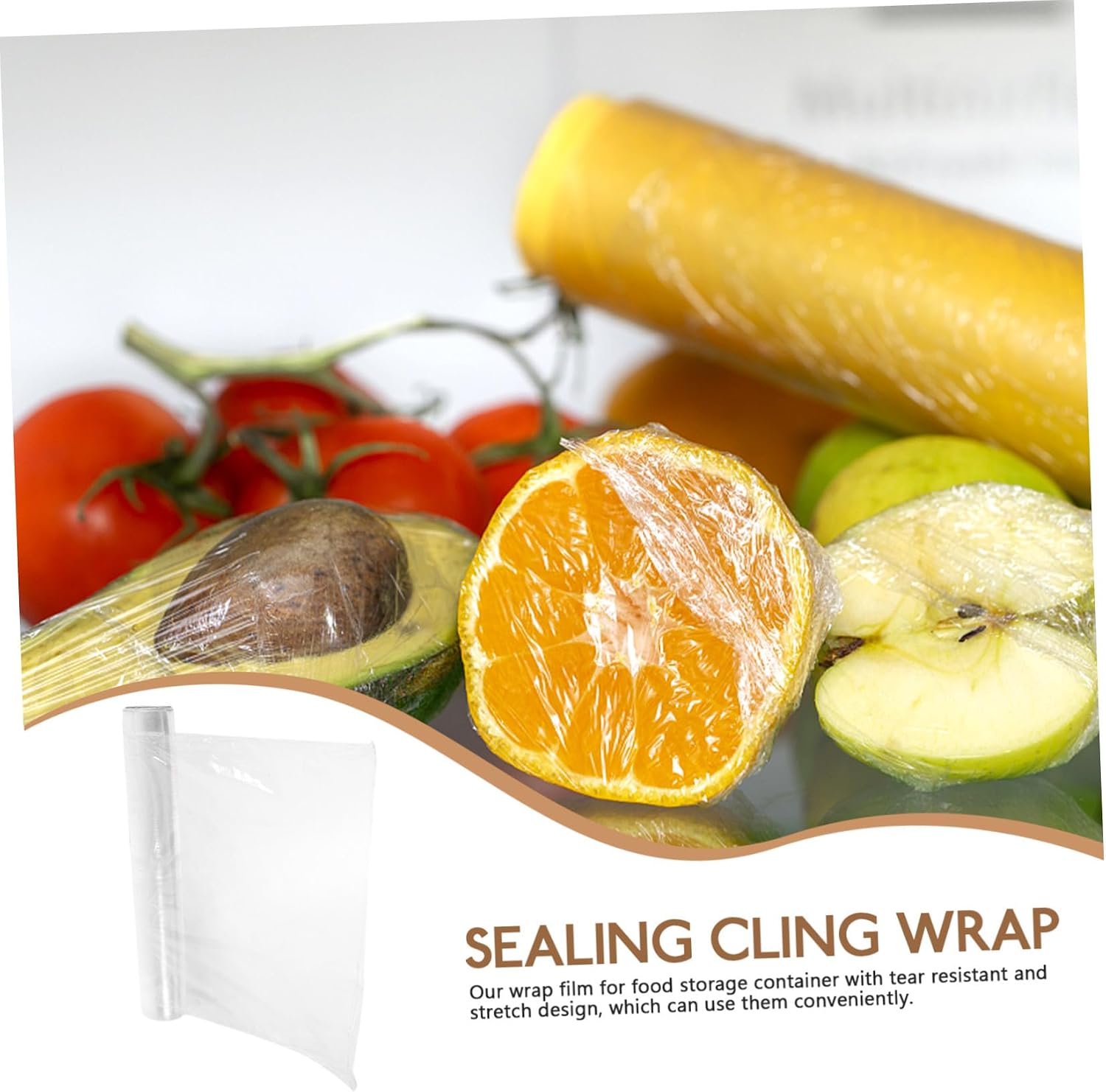 Food-grade Cling Film Transparent Elastic Fresh Keeping Wrap for Kitchen and Outdoor Use Stretchable Plastic Food Wrap for Long-term Preservation and Leftover Storage