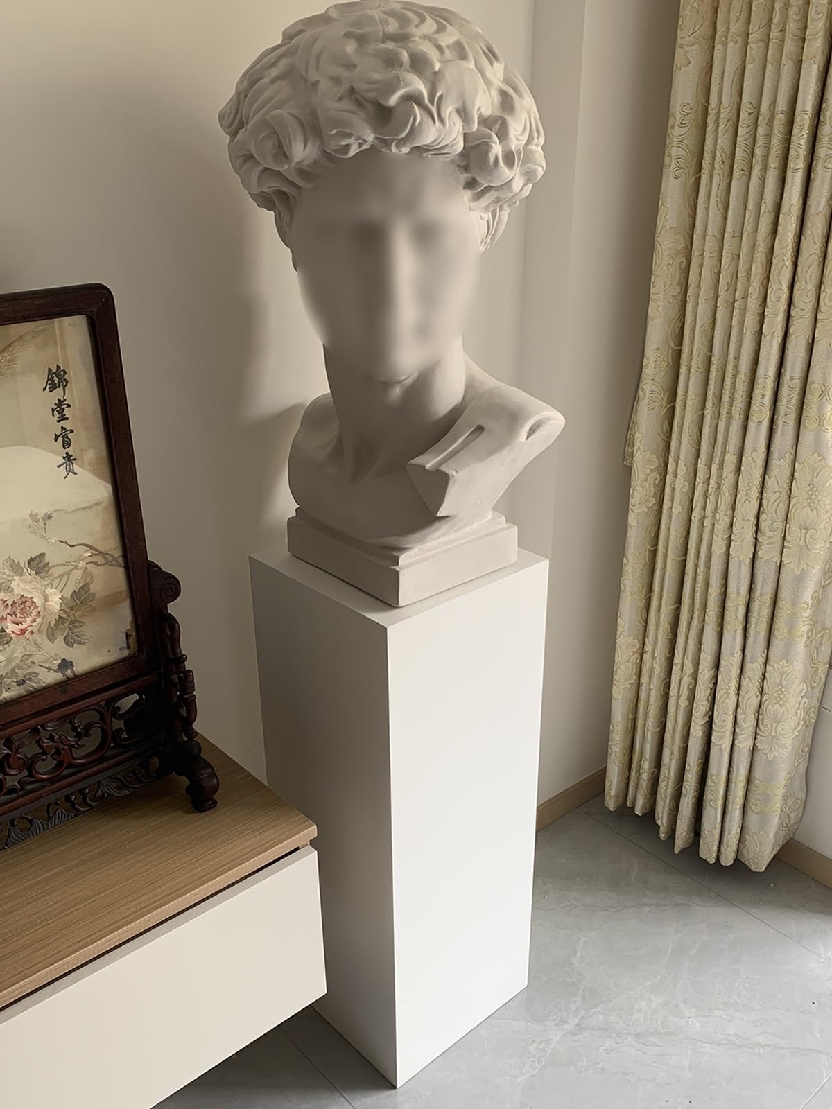 Support sur pied pour statue lourde, colonne d'exposition de prestige