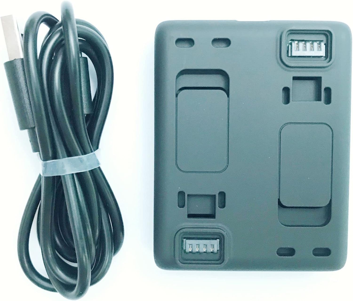 Compatible for Insta360 One R USB Dual Charger External Panoramic Camera Battery Charger Accessories Cable for Insta360 One R Camera Accessories Black (A466)