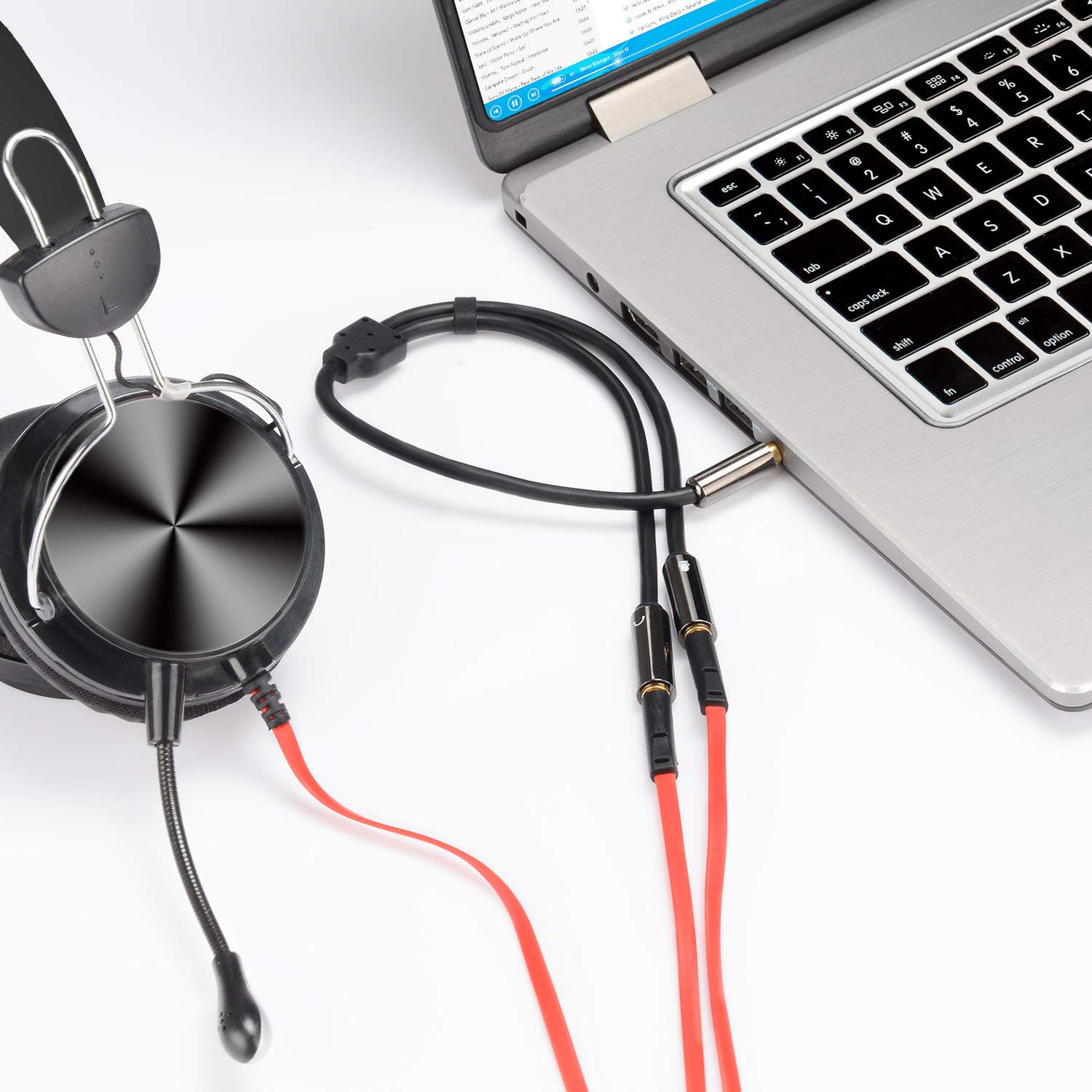 J&D 3,5 Mm To 2x 3,5 Mm Kabel, Vergoldet 3,5mm 1/8 TRS Männlich Auf 2 X