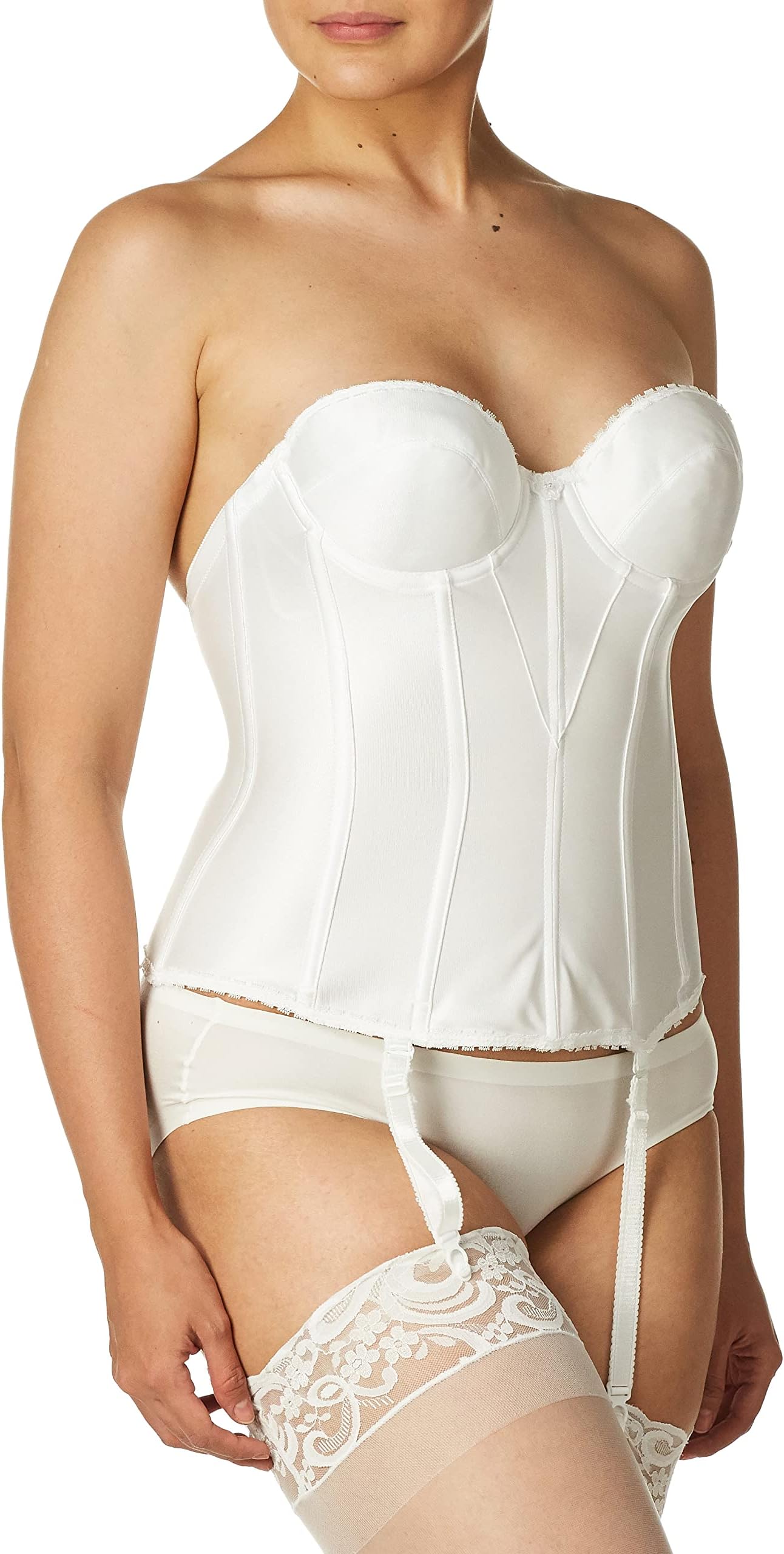 CARNIVAL womens Full Figure Satin Corset Bra