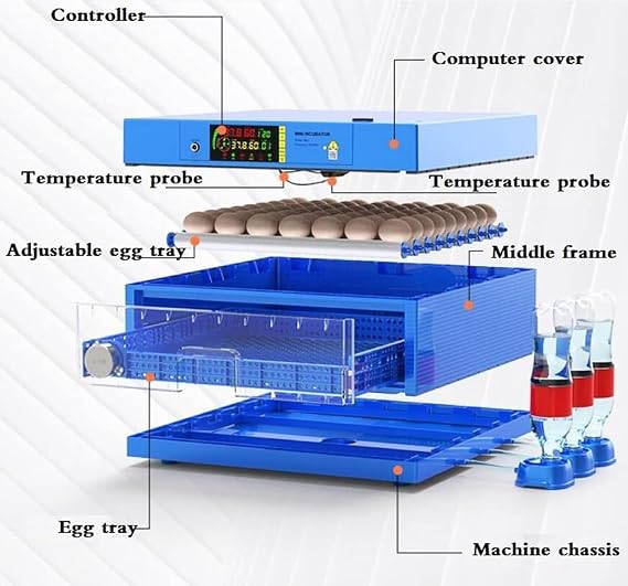 Eggs Incubator for Hatching Eggs, 98-256 Eggs Digital Incubator Poultry Hatcher with Automatic Egg Turning, for Hatching Eggs Quail Parrot Duck Bird,98eggs