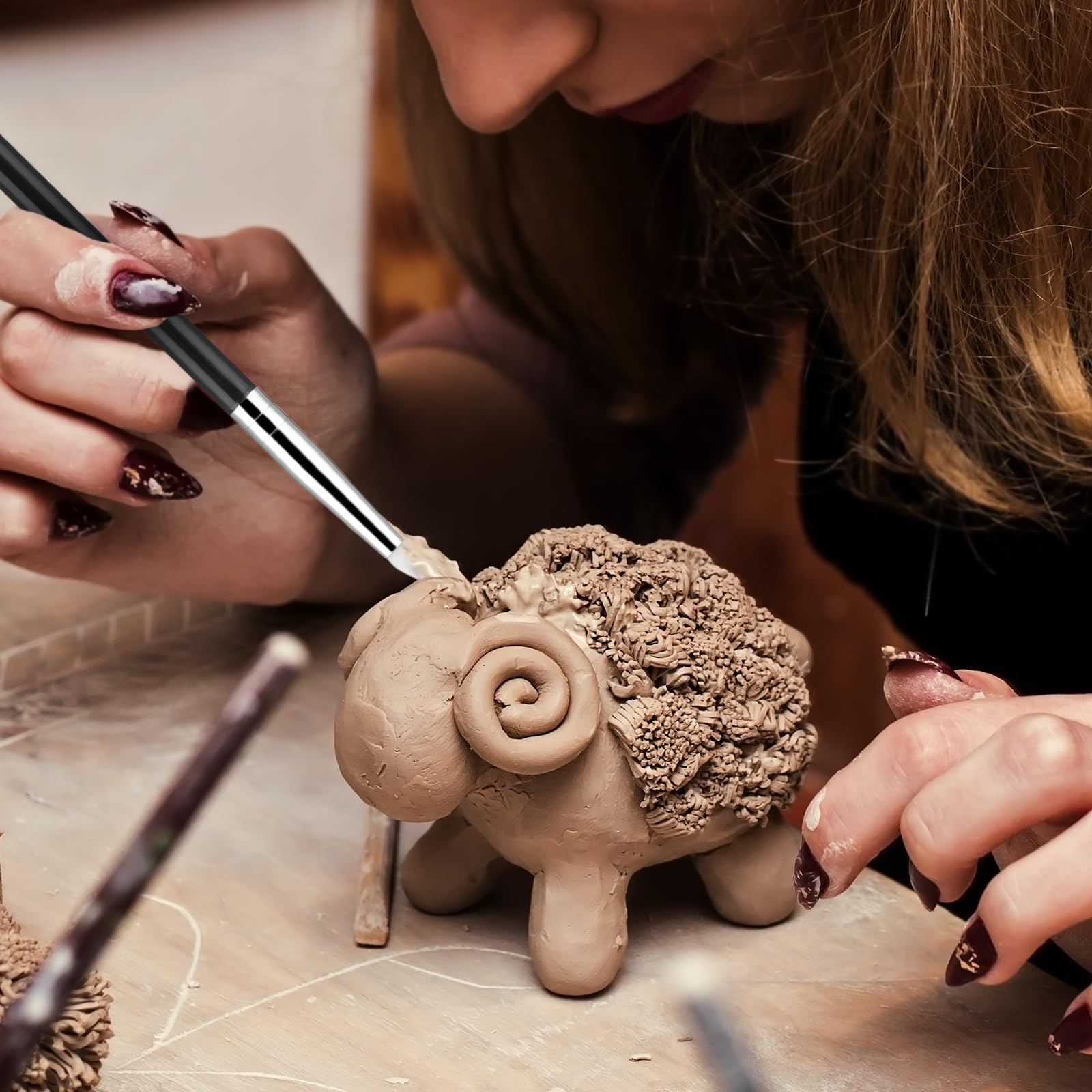 ENSEMBLE D'OUTILS DE Sculpture En Argile Conviviaux Pour Débutants 6