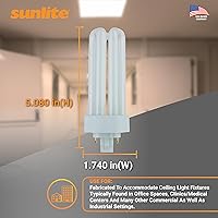 Vista 3 de Sunlite PLT26/E/SP27K foco de luz fluorescente de 4 pines para enchufar, compacto, 26 vatios, PLT26/E/SP27K/10PK, 26watts