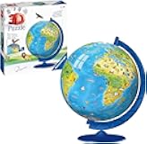 Ravensburger Children's World Globe 180 Piece 3D Jigsaw Puzzle | Easy Click Technology | Displayable Art | Perfect for Kids and Adults | 10.5 in Diameter