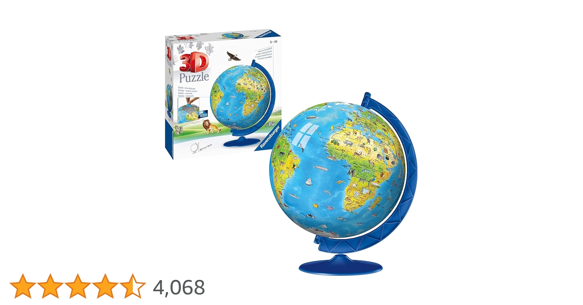 立体3D地球儀パズル　ディズニーパズル 3D球体パズル 地球儀‐THE EARTH‐（Ver．2