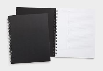 TRU RED Large Soft Cover Project Planner Notebook, Black