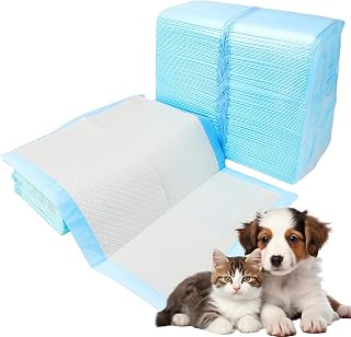 BAIFULAI 100 Stück PIPI Matten für Hunde: 33×45cm Trainingspads Auslaufsicheres 6-Lagiges Design mit Schnell Trocknender Oberfläche, Wickelunterlagen Einweg für Welpen Ältere Hunde