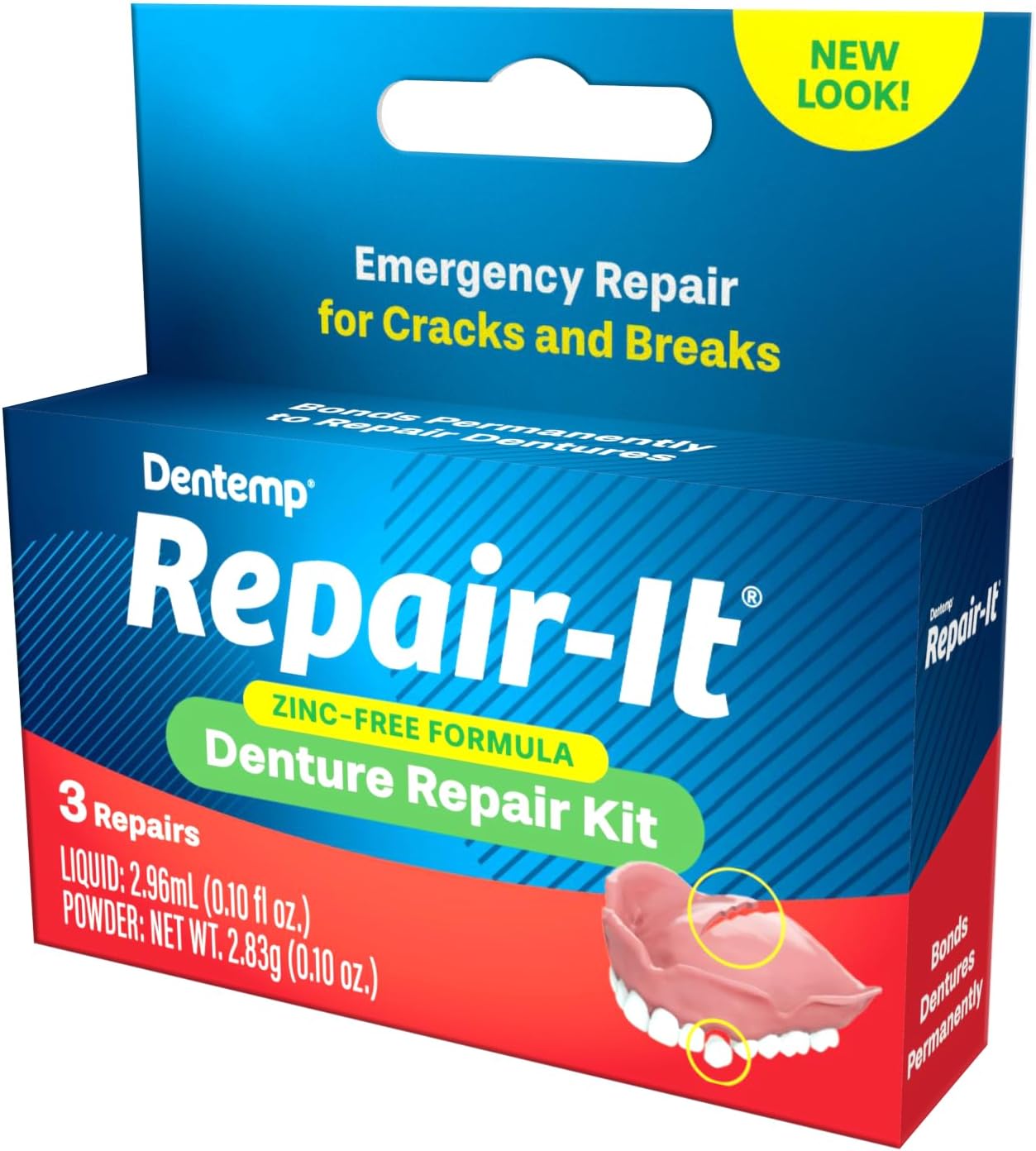 Dentemp Refil-It Filling Repair Material - Temporary Tooth Filling Kit  (0.07 Oz) - Tooth Repair Kit for