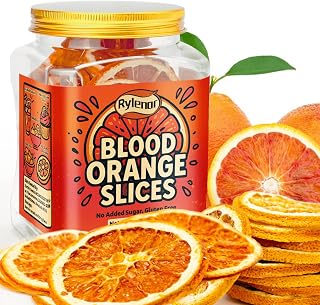 5 oz Dried Blood Orange Slices for Cocktails, Dehydrated Blood Orange for Baking, Halloween fruit snacks, Christmas Decor, Aromatherapy Candles and Soap Making, Sugar Free (140g)