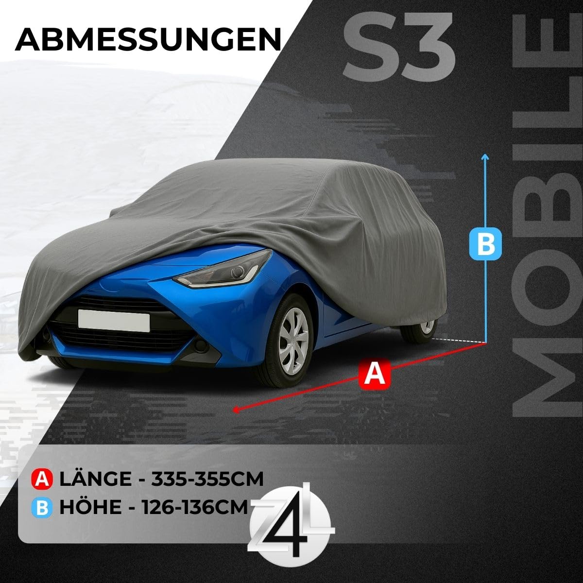 Z4L Premium Autoplane passend für C1 I, II Bj. 2005- /2014-2022 atmungsaktiv 4-Schicht Outdoor Schutz