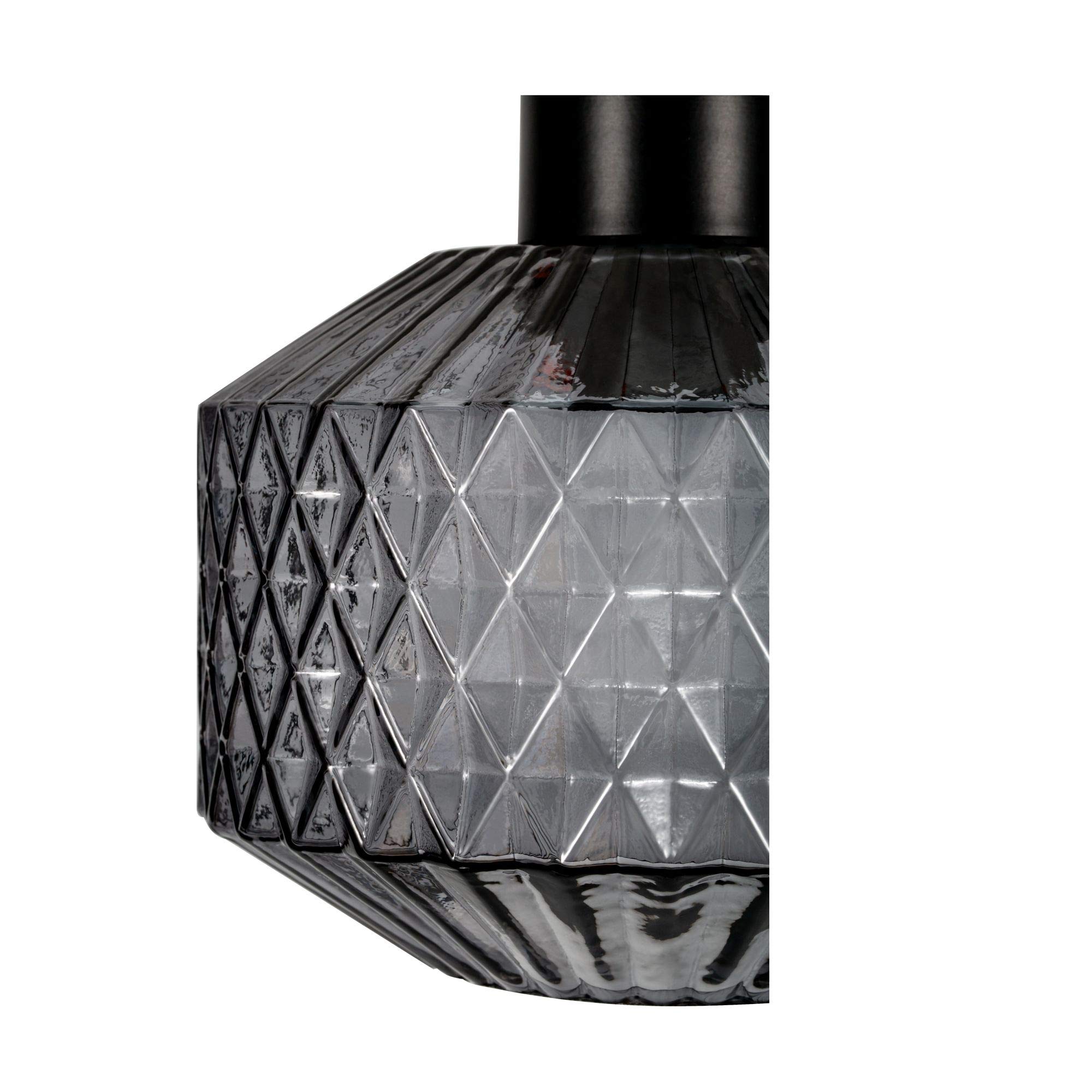 Pauleen 48125 Gleaming Smoke oprawa wisząca, maks. 25 W, E27, lampa wisząca o kryształowym wyglądzie, szkło/szkło przydymione/czarny, 230 V