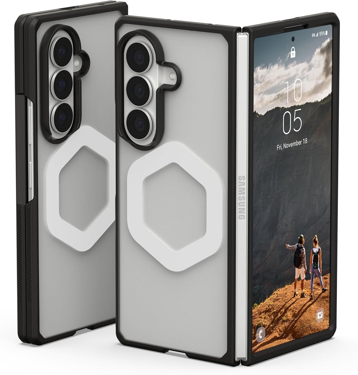 UAG Designed for Samsung Galaxy Z Fold8 Ultra Case Magnetic Charging Mouve | Ice, Two-Piece Open-Hinge Design, Air-Soft Corners, Raised Bezel, Military-Grade Drop Tested