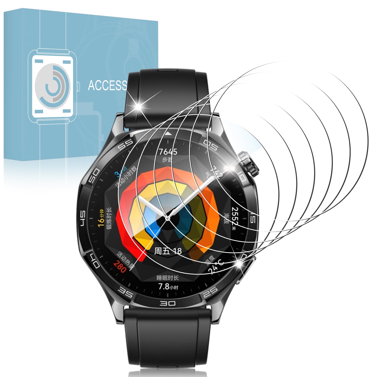 Amazon.co.jp: 【6枚組】HUAWEI WATCH GT6 (2025) /GT5 46mm 用ガラス 