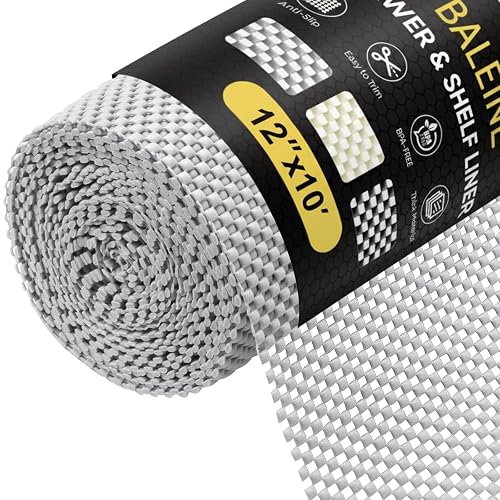 BALEINE Cabinet Liner 12 in x 10 Ft Drawer and Shelf Liner (Gray)